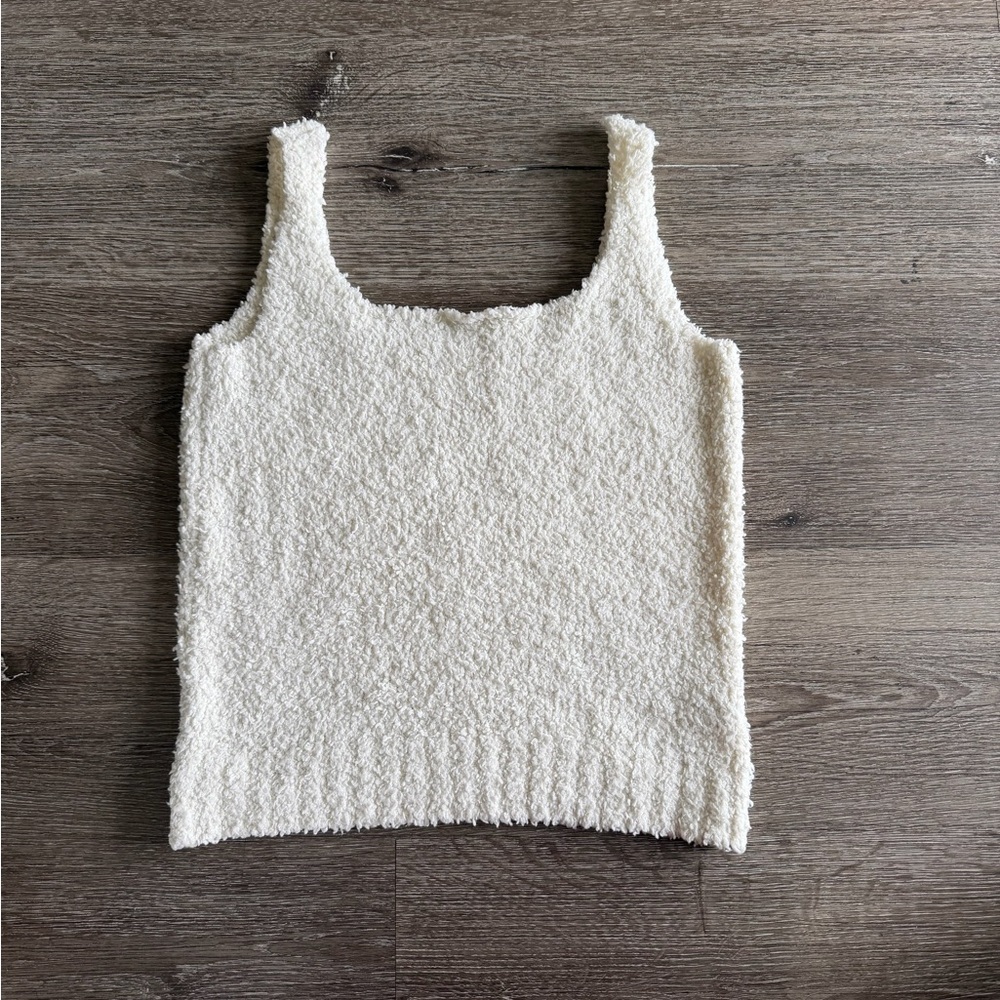 SKIMS Cream Textured Tank Top